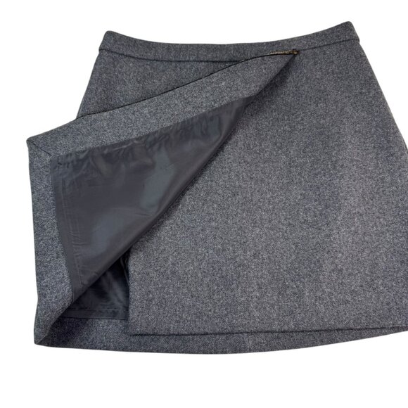 J.Crew Wool Mini Skirt Gray Fully Lined Size 2 – Classic Winter Workwear Style - Picture 3 of 6
